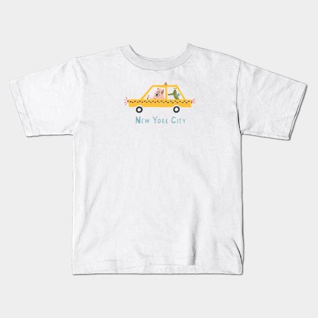 Monsters in New York Kids T-Shirt by Das Brooklyn